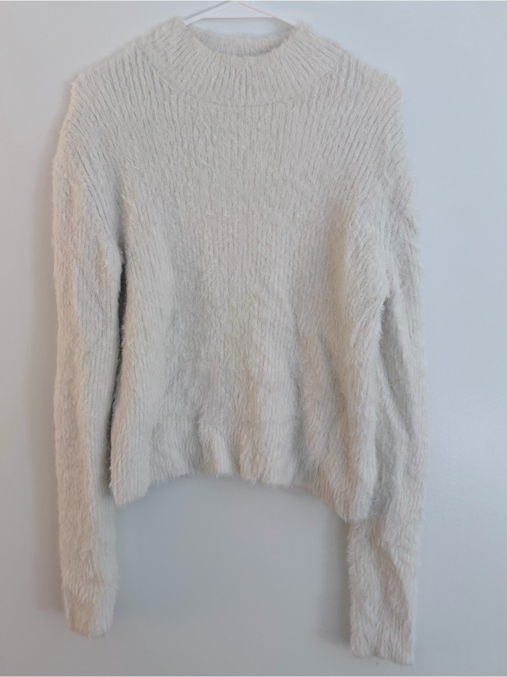 Banana Republic Cozy Cream Fuzzy Crewneck Sweater
